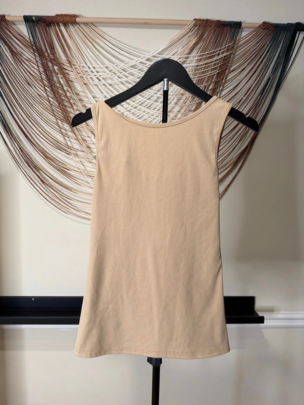 3 for $9 Shein L ribbed tank top beige 3112